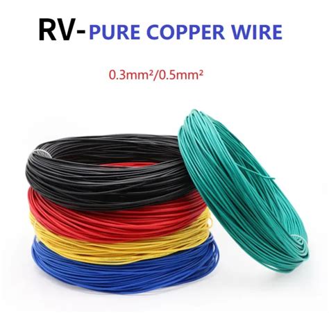 10/100Meter 1mm² RV Pure Copper Wire Flaxible Stranded Electrical Wire ...