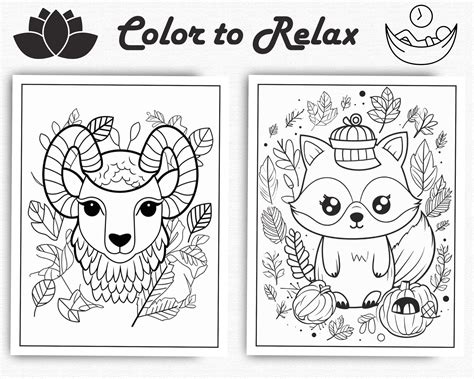 Autumn Animal Coloring Pages Kids Kindergarten Coloring Pages Seasonal Coloring Pages Autumn ...