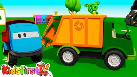 Leo the Truck & a Garbage truck. Cartoons for kids. - YouTube