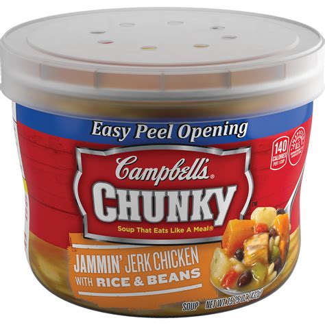 Campbell's Chunky Microwavable Soup, Jammin' Jerk Chicken with Rice ...