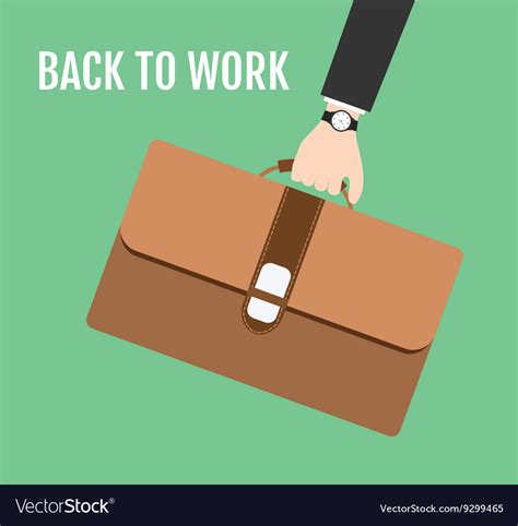 Back to work Royalty Free Vector Image - VectorStock