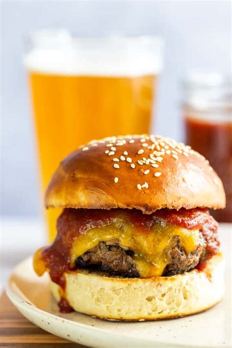 Grilled BBQ Burger Recipe - Fox and Briar