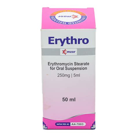 Erythro Suspension 250mg/5ml