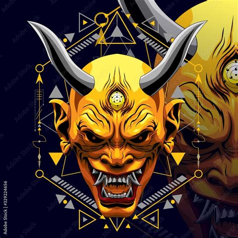 KING DEVIL DESIGN GEOMTRIC Stock Vector | Adobe Stock