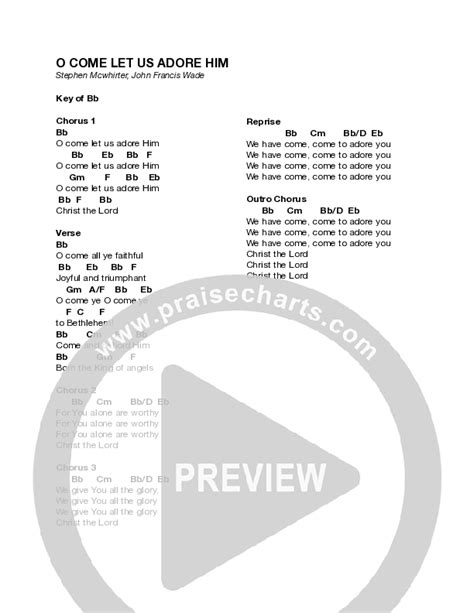 O Come Let Us Adore Him Chords PDF (Stephen McWhirter / Jason Clayborn) - PraiseCharts