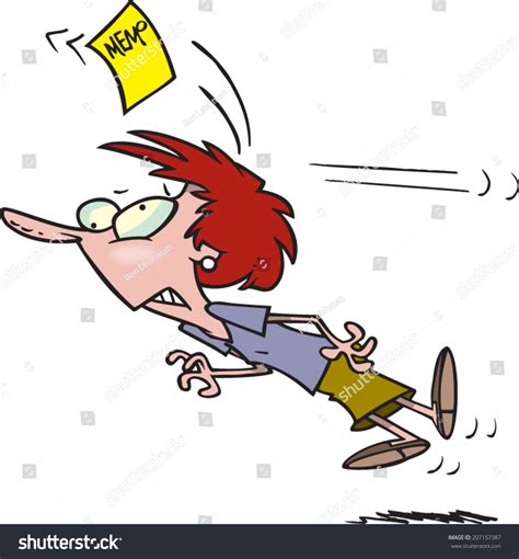 Cartoon Woman Being Hit Head Memo Stock Vector (Royalty Free) 207157387 | Shutterstock