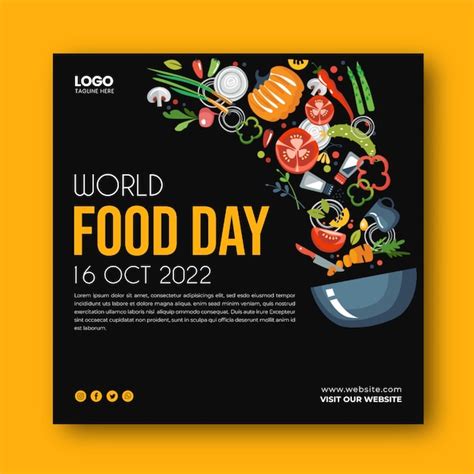 Premium PSD | World food day poster and banner psd template