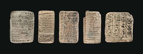 FIVE SUMERIAN CLAY CUNEIFORM TABLETS , THIRD DYNASTY OF UR, CIRCA 2112 ...