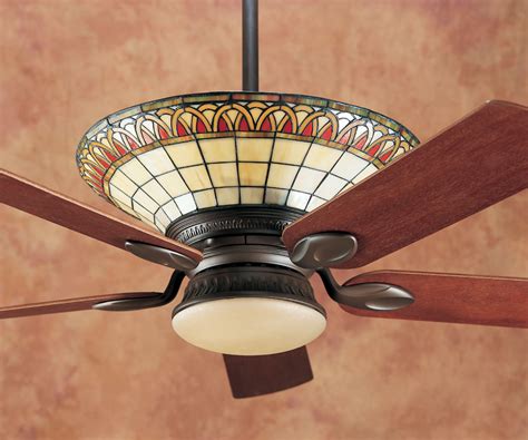 Add Decor And Lighting To Your Room Using Stained Glass Ceiling Fan ...