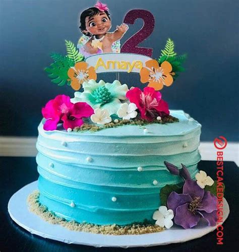 50 Moana Cake Design (Cake Idea) - October 2019 | Moana birthday party cake, Luau birthday cakes ...