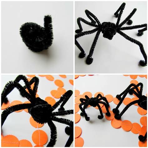 homemade by jill: kid craft: easy pipe cleaner spiders