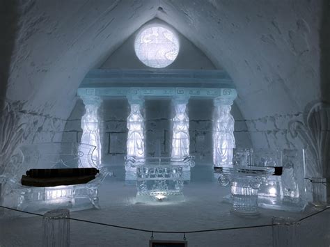 Visiting the ice hotel in Quebec is a must! Gorgeous ice sculptures ...