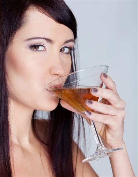 Girl drinking wine stock image. Image of cute, celebration - 23419383