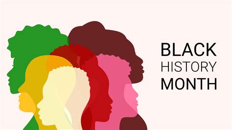 Black history month. African American History. Flat design with silhouettes of African American ...