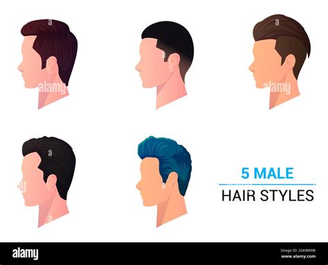 Men Profile View haircut and head Side View, Modern Male Hair Style ...