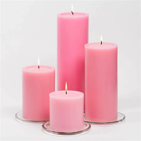 Pink Pillar Candles - Quick Candles