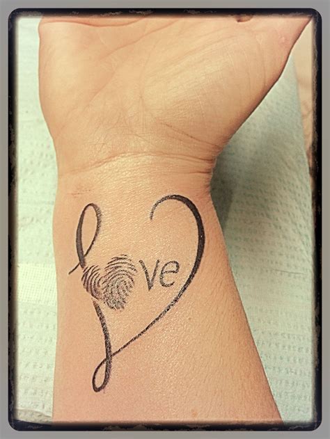 My tattoo - finally did it and love love love it ️ hubby's writing for the word itself and my ...