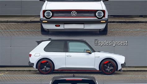 Mk1 EV Golf Digitally Becomes a Vintage GTX With Help From 2021 Volkswagen ID.3 - autoevolution