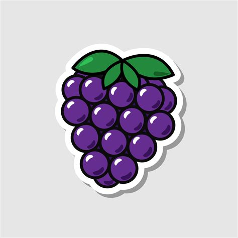 Vector blackberry sticker in cartoon style. Isolated berry with shadow ...