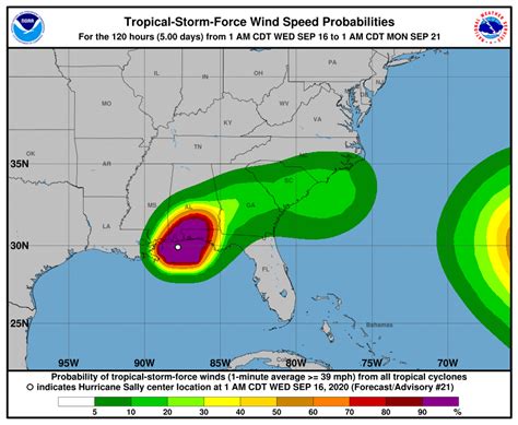 Hurricane Sally : 9/16/20 10:00 A.M. CST Update - Yall.com