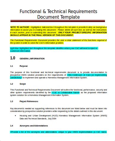 FREE 7+ Sample Functional Requirement Document Templates in MS Word | Google Docs | PDF