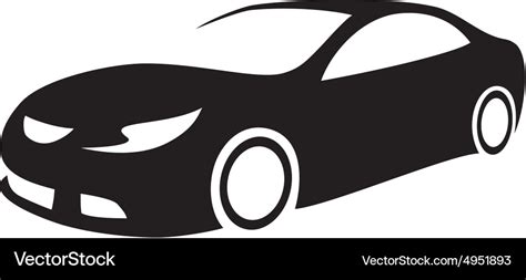 Silhouette modern car Royalty Free Vector Image