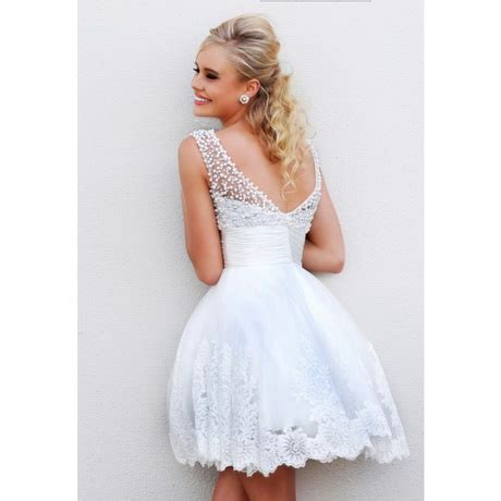 White lace graduation dresses