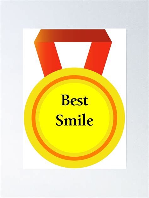 "Award #Best Smile" Poster for Sale by SmileMiau | Redbubble