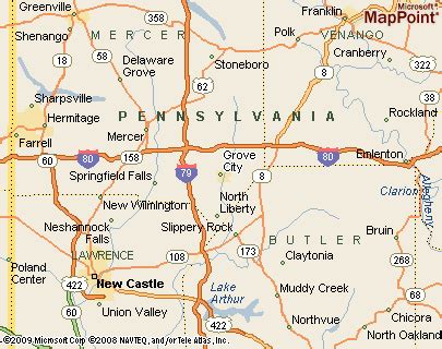 Grove City, Pennsylvania Area Map & More