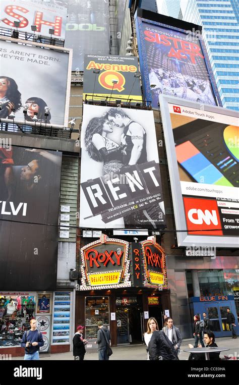 Rent musical poster on Broadway, New York, USA Stock Photo - Alamy