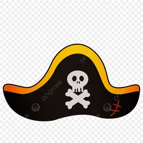 Pirate Hats Clipart PNG Images, Black Cartoon Pirate Hat, Pirate Hat Clipart, Hat, Pirate Hat ...