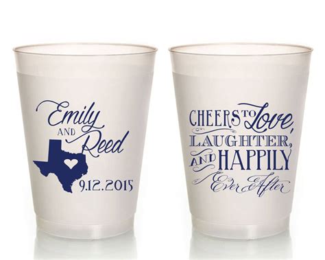 Personalized Frosted Flex Cups, Plastic Party Cups, Wedding Favor ...