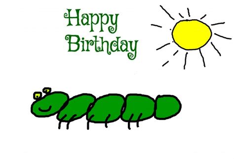 Caterpillar Birthday Card Free Stock Photo - Public Domain Pictures