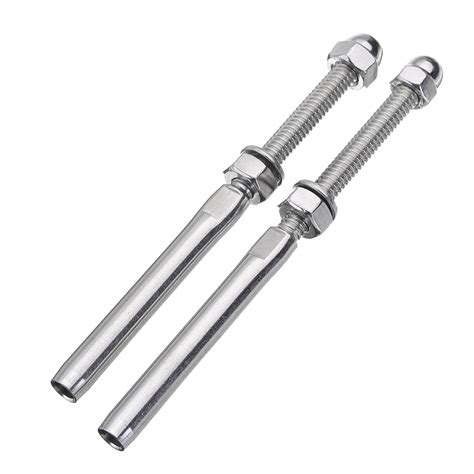 1/8" 3/16" stainless steel wire rope swage connector terminal for flower pot stairs Sale ...