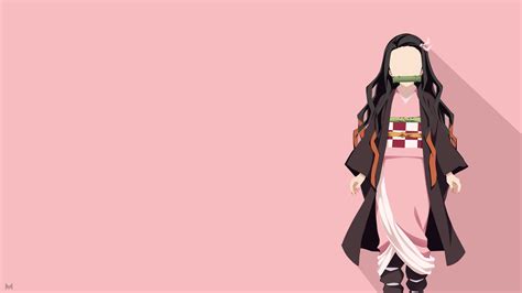 Nezuko Kamado Minimalist Wallpaper