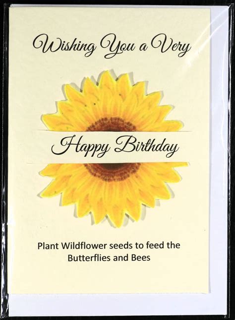 Sunflower “Happy Birthday” Seed Card – Lindsborg Old Mill & Swedish ...