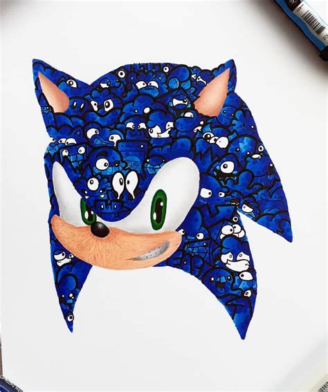 Sonic The Hedgehog Doodle Art