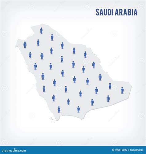 Vector People Map of Saudi Arabia . the Concept of Population Stock Illustration - Illustration ...