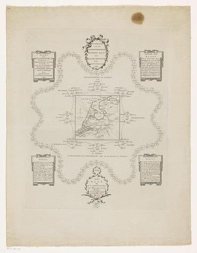 Map of the Batavian Republic divided into administrative regions free public domain image | Look ...