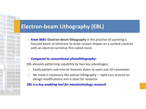 nanoHUB.org - Resources: Electron-beam Lithography at Birck ...