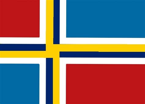 A more mixed version of the Sweden-Norway flag : r/vexillology