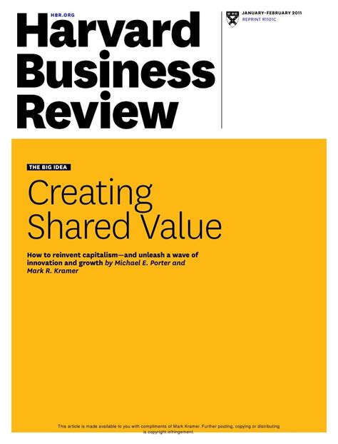 Creating Shared Value_Michael Porter_HBR_2011 | Harvard business review ...