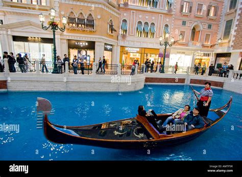 Gondola Ride inside the Venetian Hotel and Casino in Macau SAR Stock Photo - Alamy