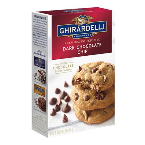 Ghirardelli, Premium Cookie Mixes, 16.75oz Box (Dark Chocolate Chip)