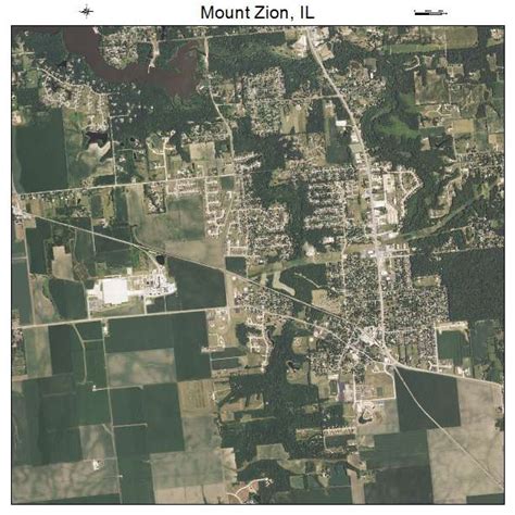 Aerial Photography Map of Mount Zion, IL Illinois