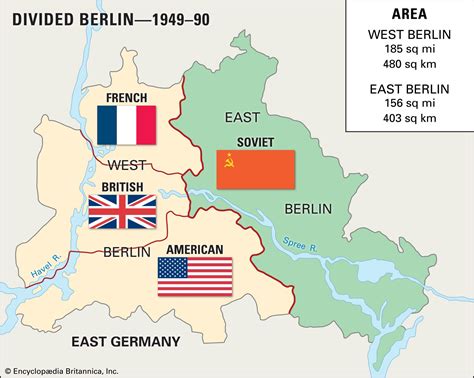 Berlin Wall Map Divided Germany