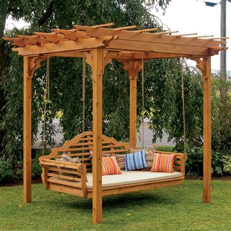 Cedar Pergola Swing Set Kit | Outdoor Swing with Pergola