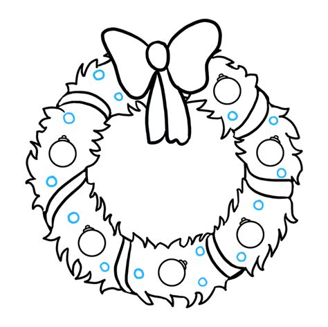 How to Draw a Christmas Wreath - Really Easy Drawing Tutorial