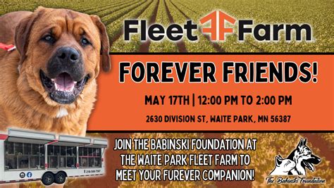 Waite Park Fleet Farm Adoption Event! — The Babinski Foundation