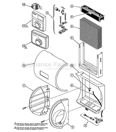 Parts for HE260 | Honeywell | Humidifiers